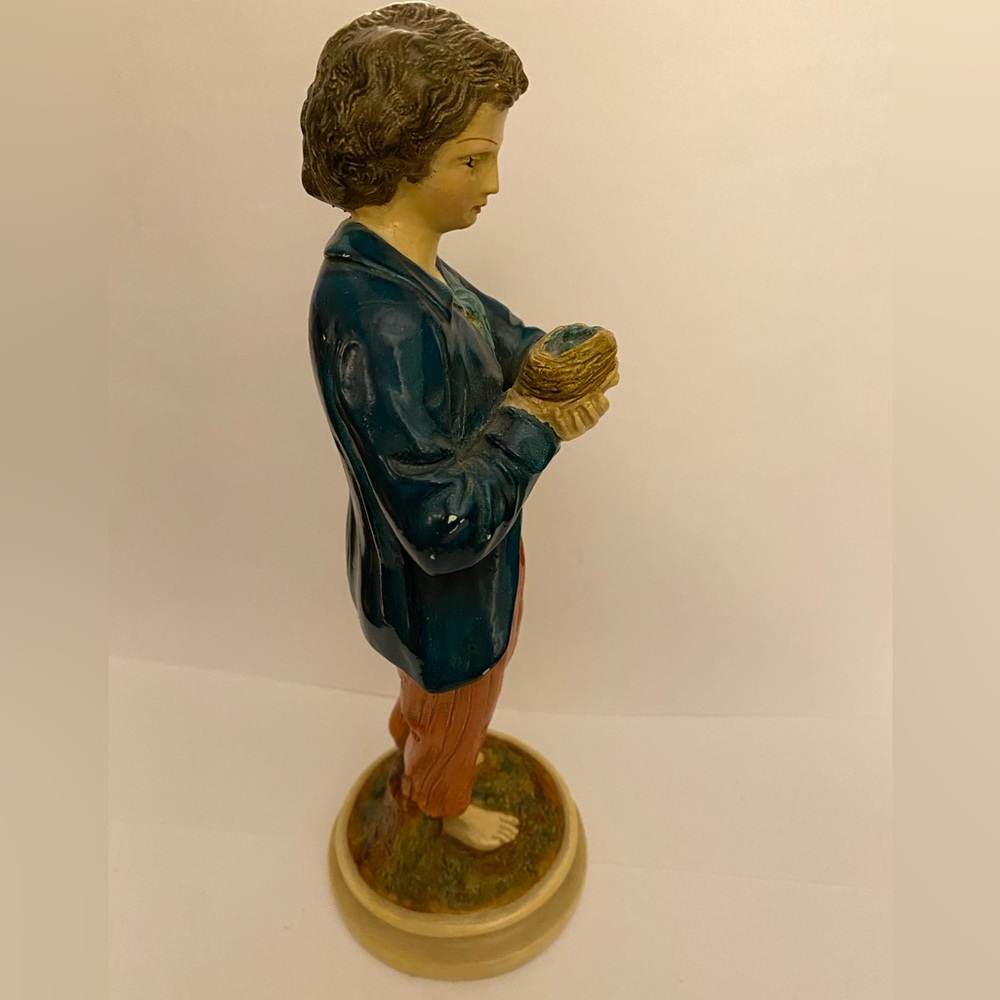 Vintage Borghese Chalkware Pair of Matching Boy & Girl Figurines - Picture 12 of 16
